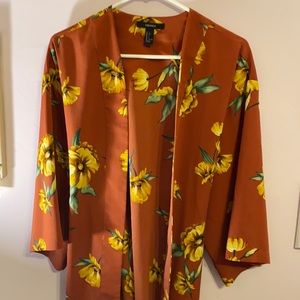 Rust Floral Kimono